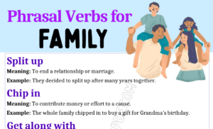 Phrasal Verbs Related To Family 1