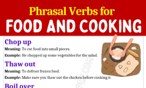 Phrasal Verbs Related To Food And Cooking 11