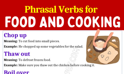 Phrasal Verbs Related To Food And Cooking