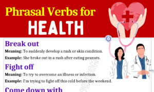 Phrasal Verbs Related To Health 1