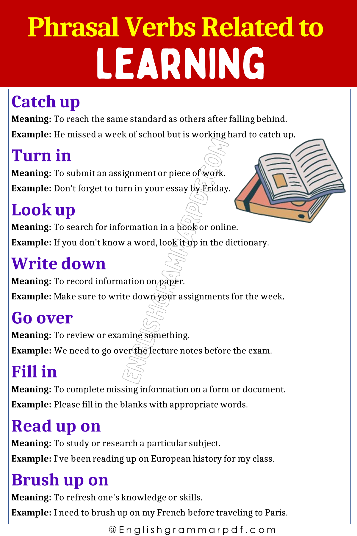 Phrasal Verbs Related To Learning
