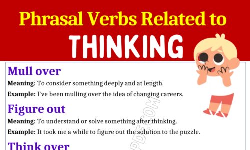 Phrasal Verbs Related To Thinking