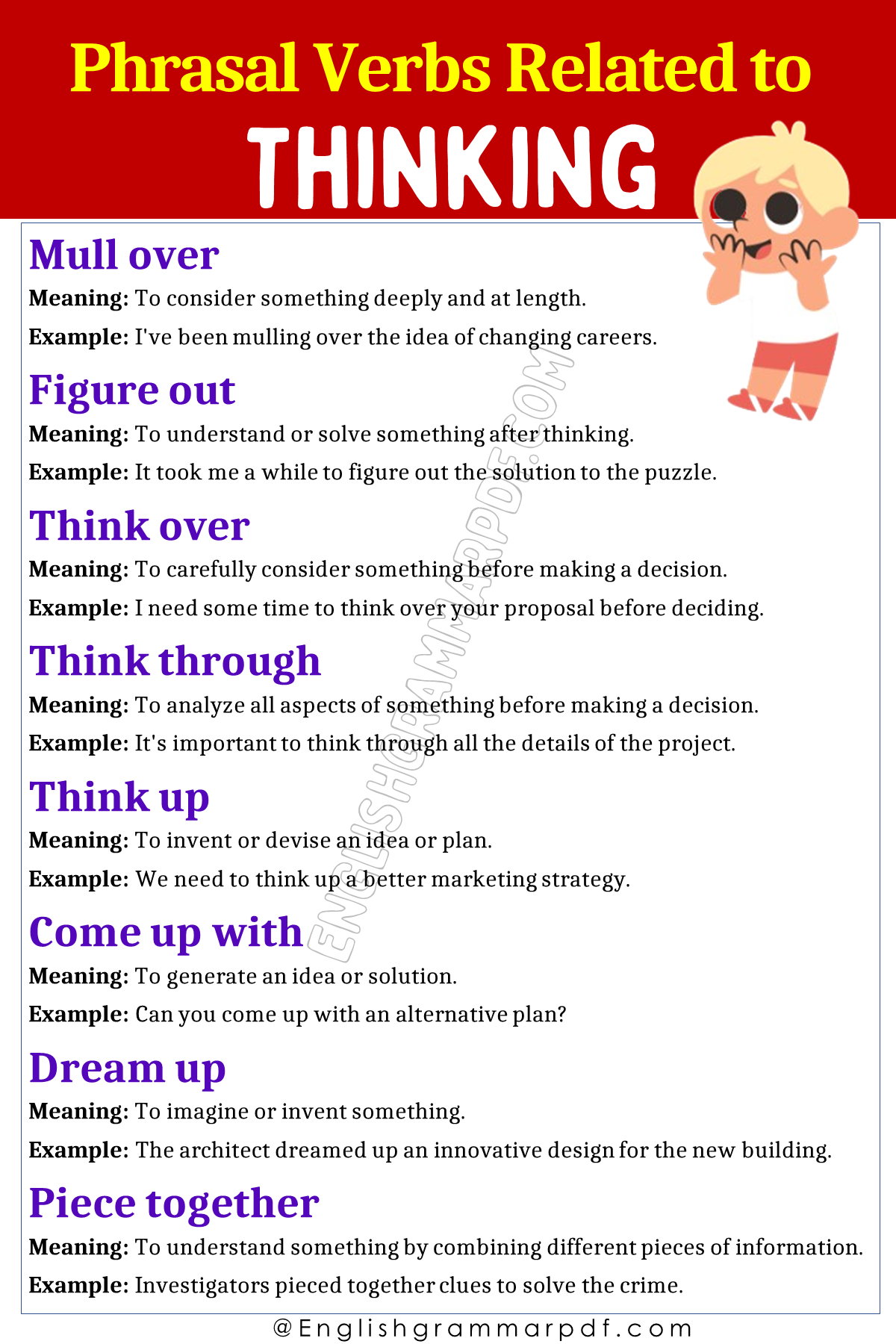 Phrasal Verbs Related To Thinking