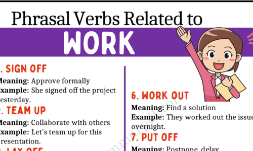 20 Phrasal Verbs Related to Work