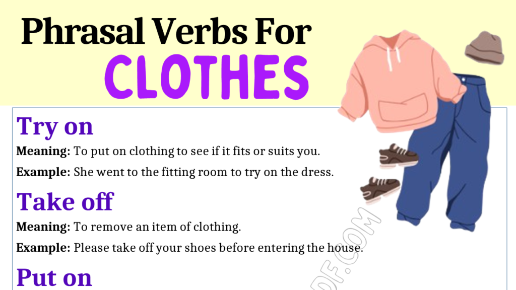 Phrasal Verbs for Clothes