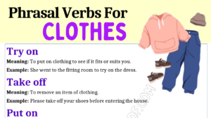 Phrasal Verbs for Clothes