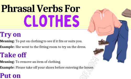 Phrasal Verbs for Clothes (Meanings & Examples)