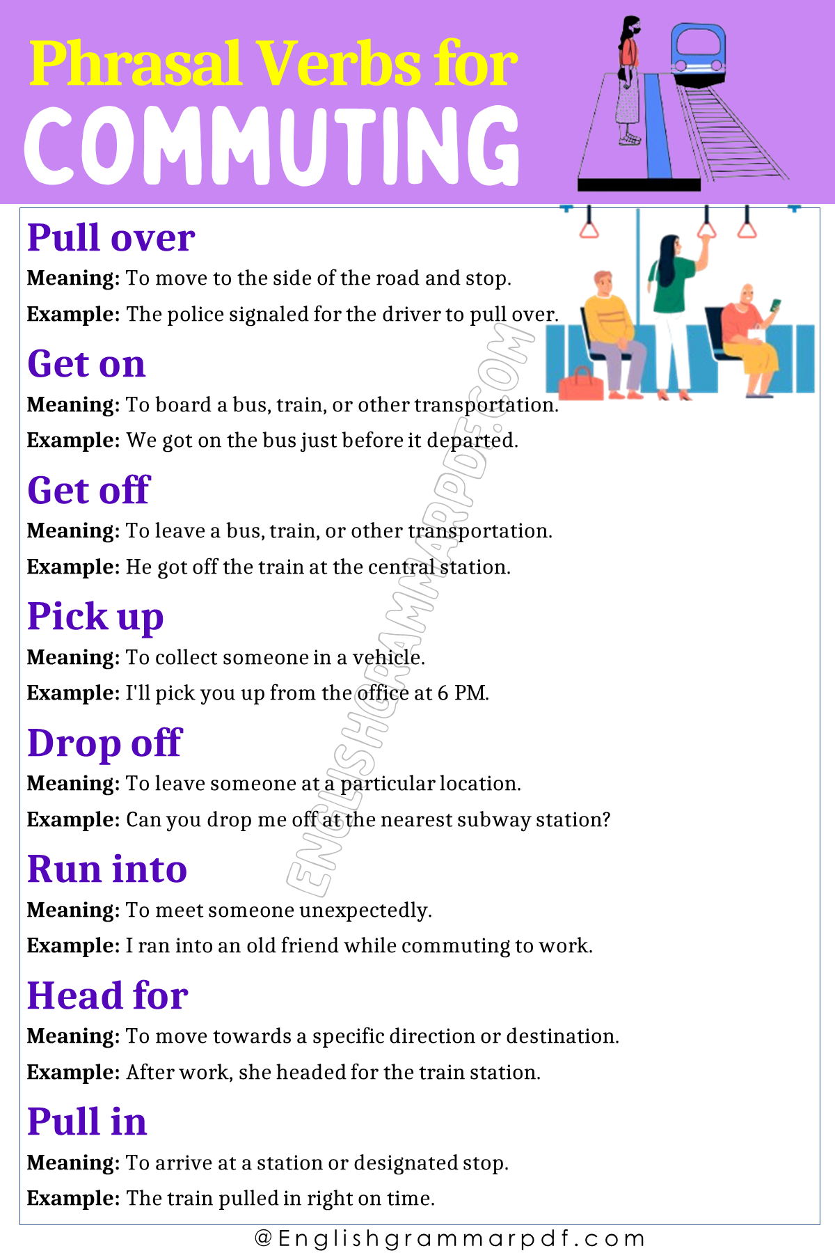 Phrasal Verbs for Commuting