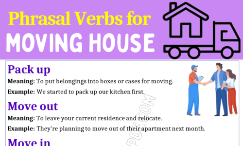 Phrasal Verbs for Moving House