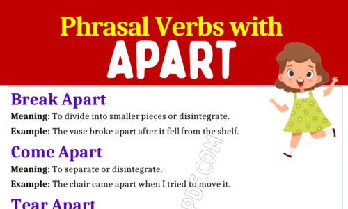 Phrasal Verbs with Apart