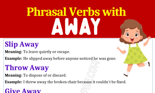 Phrasal Verbs with Away