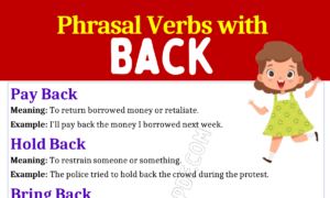 Phrasal Verbs with Back 1