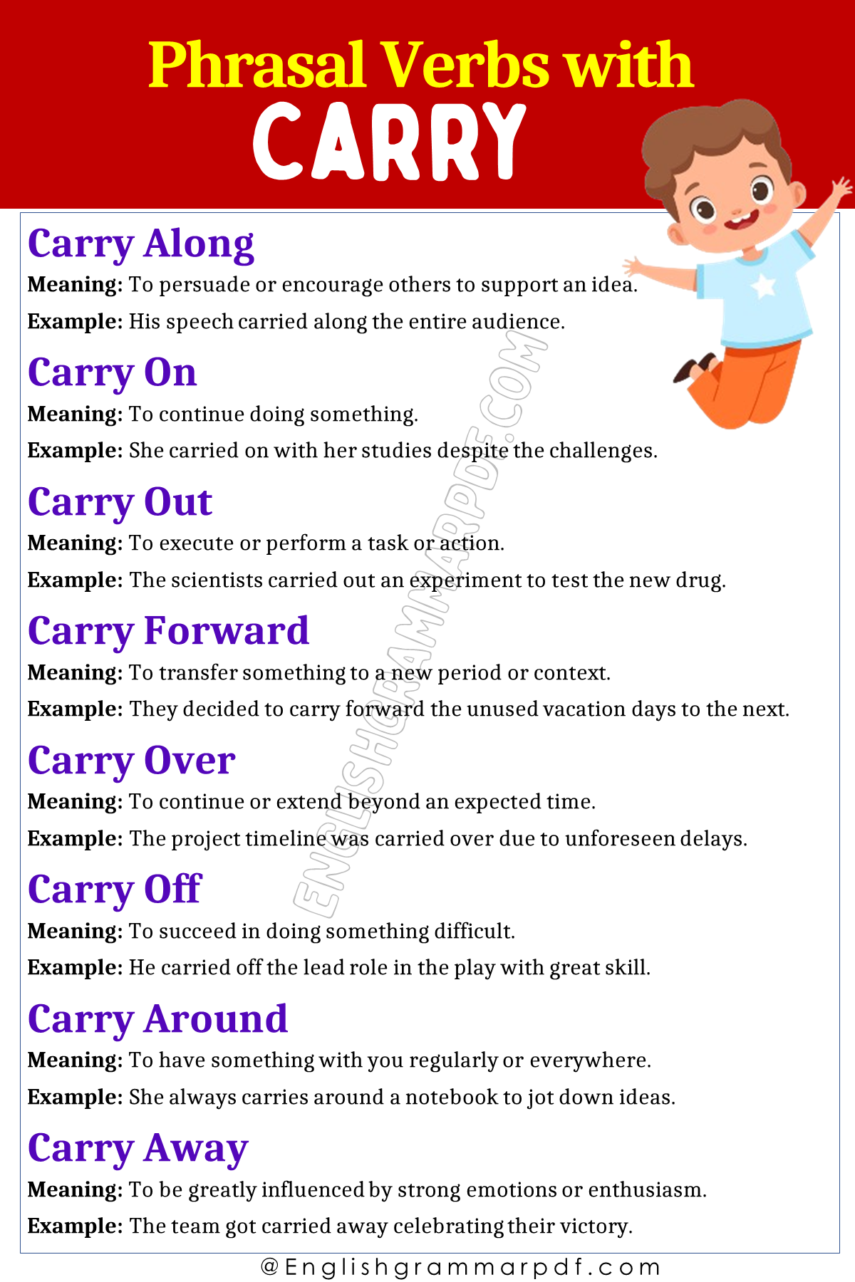 Phrasal Verbs with Carry