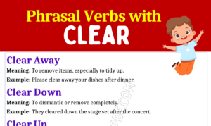 Phrasal Verbs with Clear 1