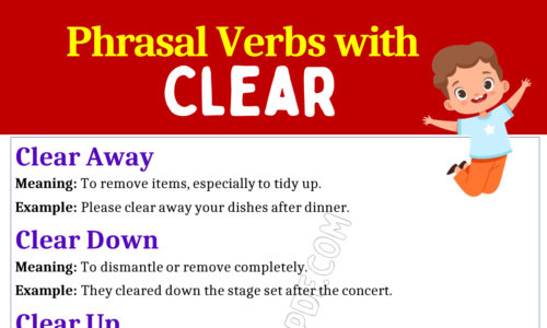 Phrasal Verbs with Clear