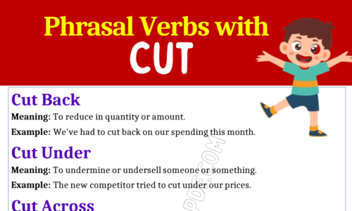 Phrasal Verbs with Cut