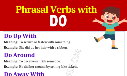 Phrasal Verbs with Do