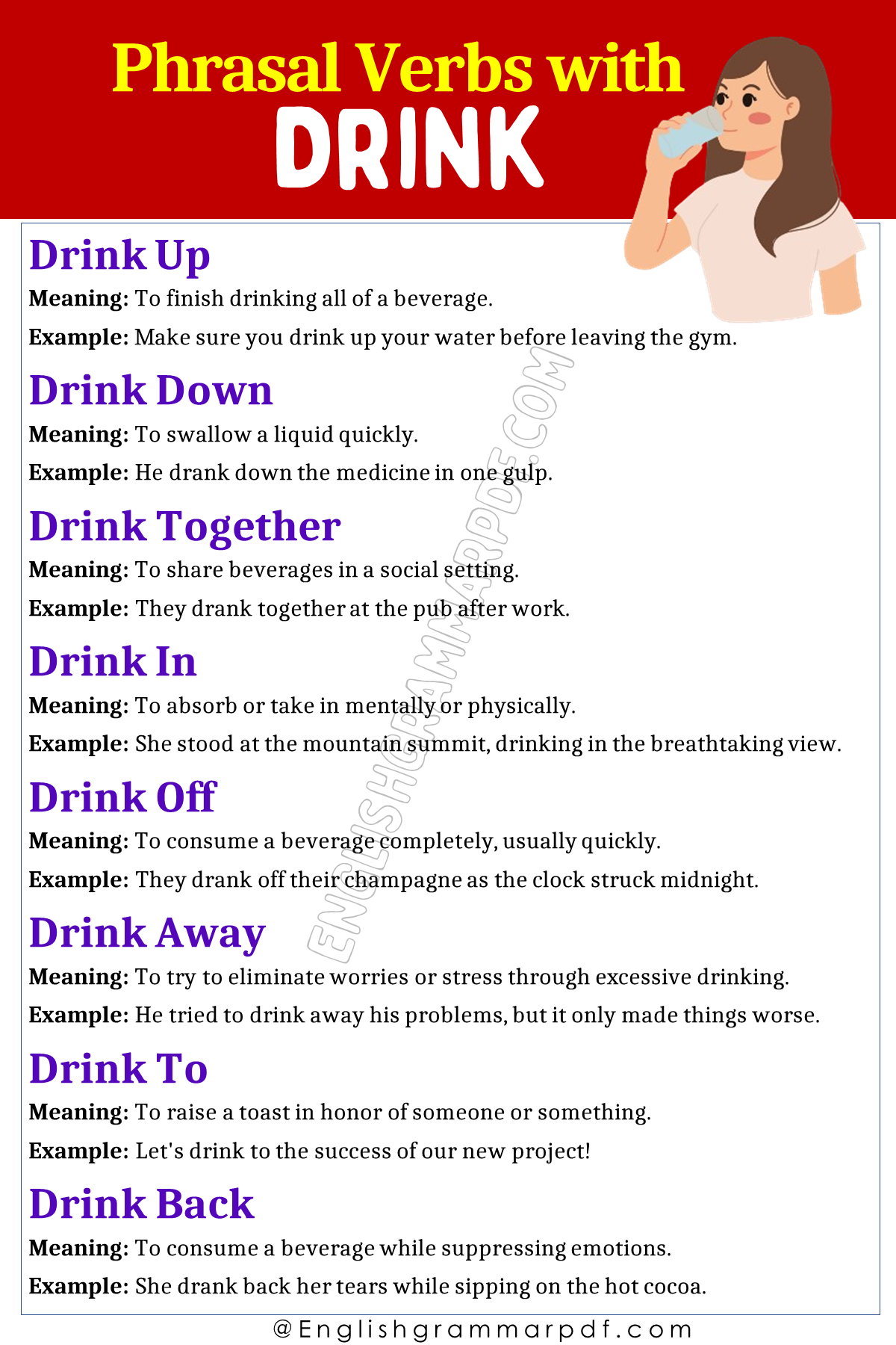 Phrasal Verbs with Drink