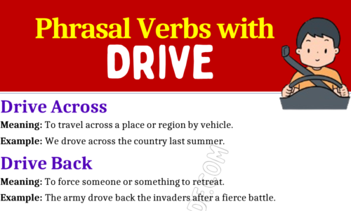 Phrasal Verbs with Drive