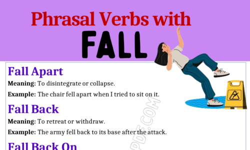 Phrasal Verbs with Fall