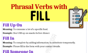 Phrasal Verbs with Fill 1