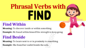 Phrasal Verbs with Find