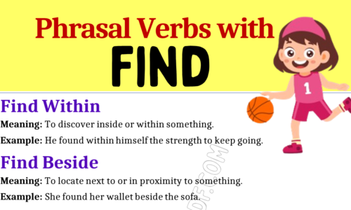 Phrasal Verbs with Find