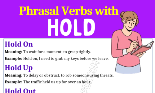 Phrasal Verbs with Hold