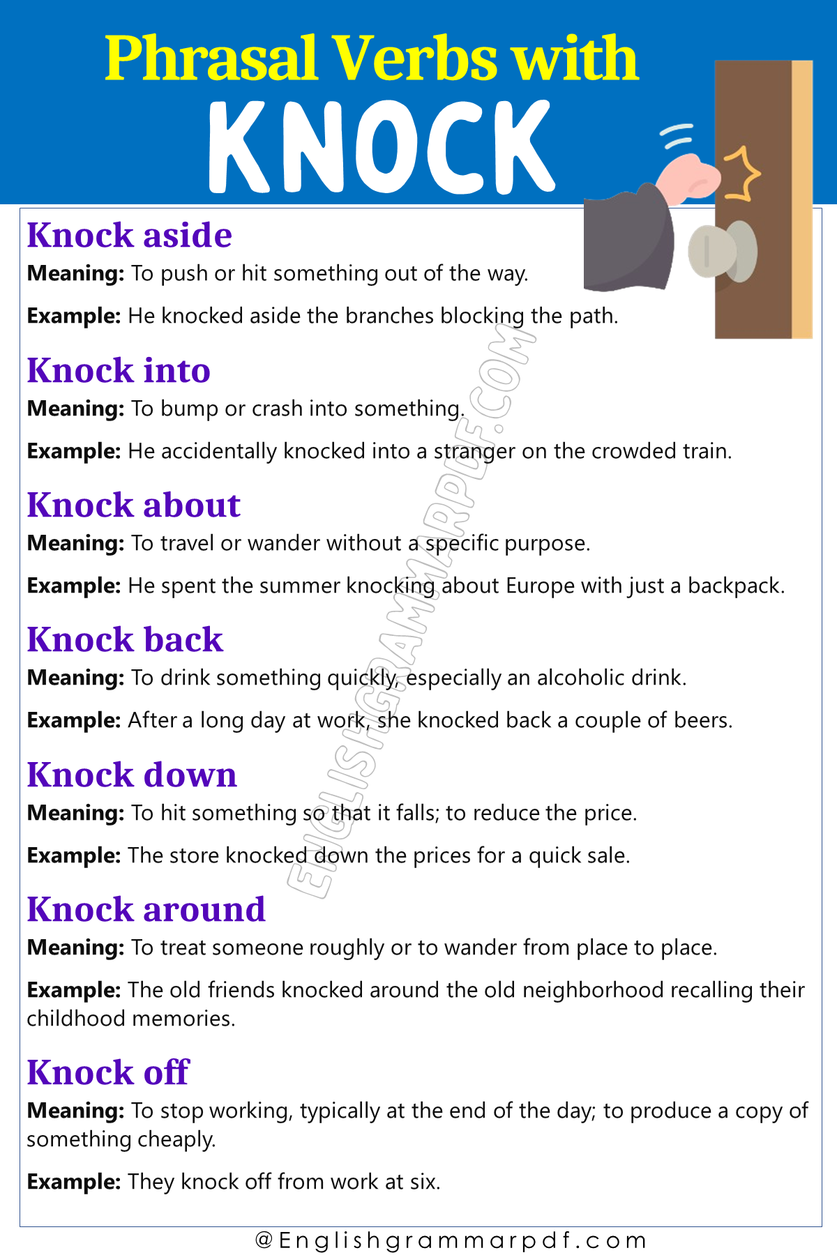 Phrasal Verbs with Knock