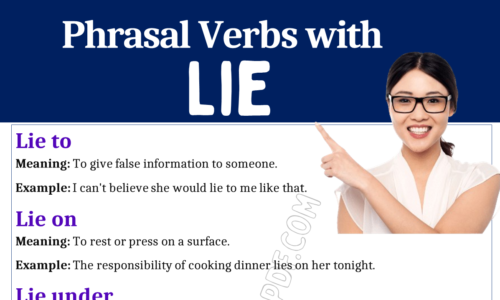 Phrasal Verbs with Lie