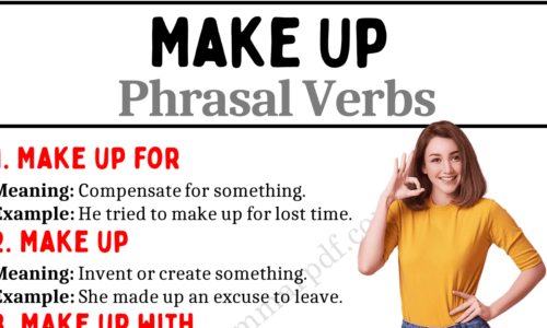 20 Phrasal Verbs with “Make Up”