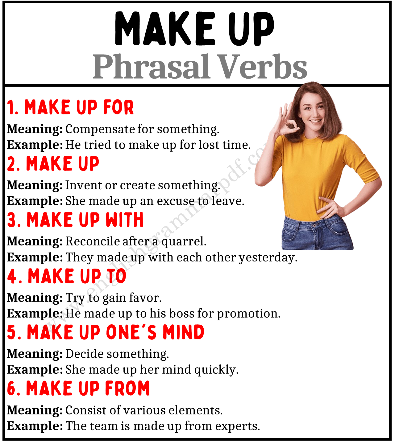 Phrasal Verbs with “Make Up”