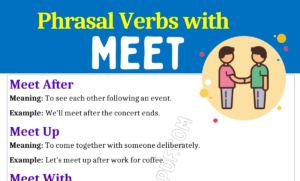 Phrasal Verbs with Meet 1