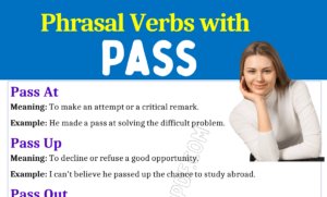 Phrasal Verbs with Pass 1