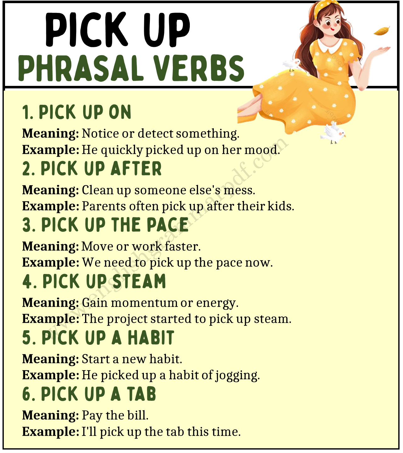 Phrasal Verbs with “Pick Up”