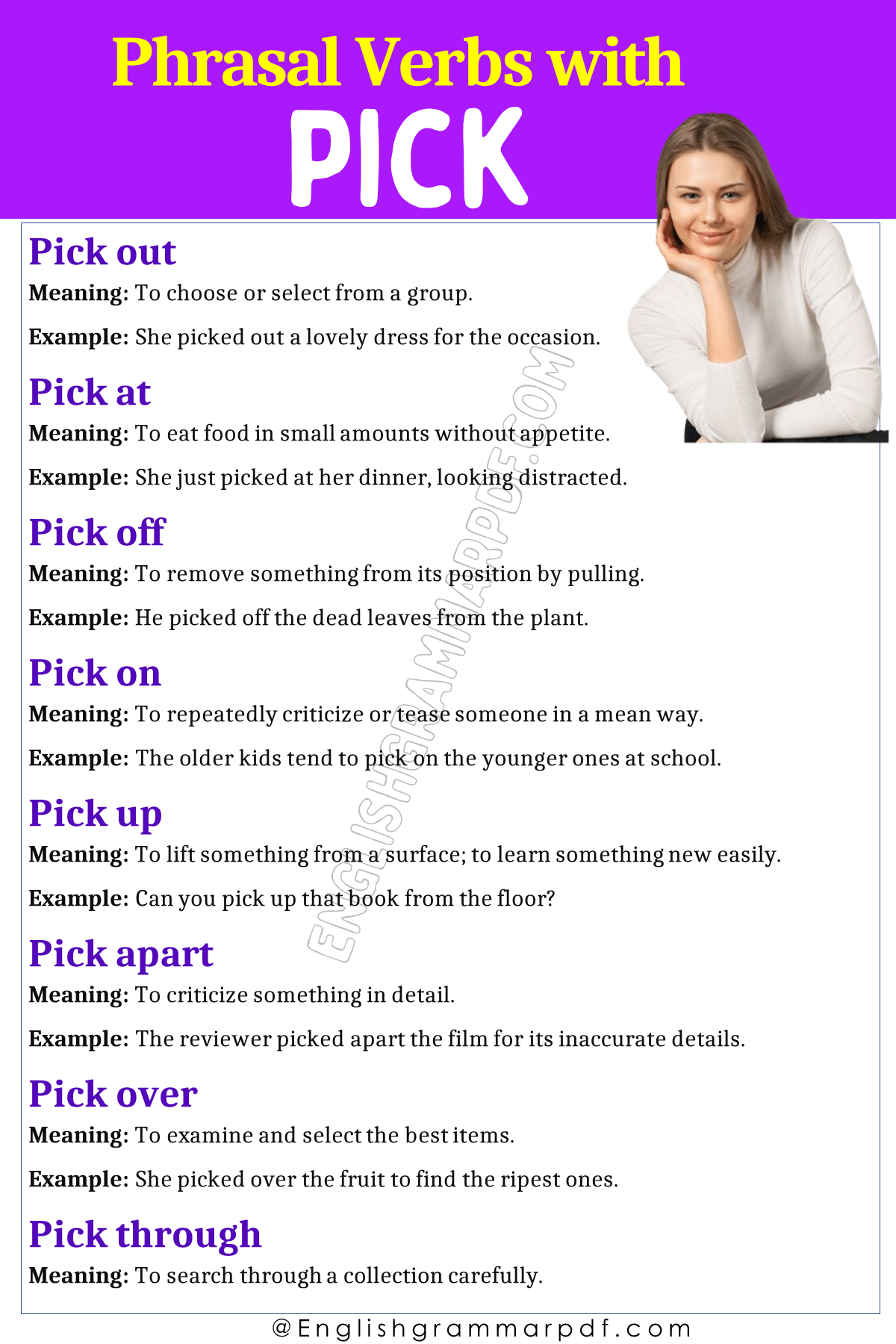 Phrasal Verbs with Pick