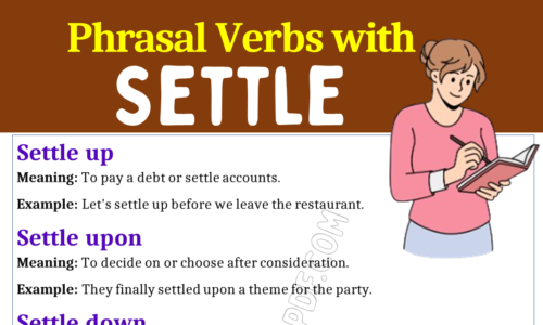 Phrasal Verbs with Settle