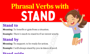 Phrasal Verbs with Stand 1