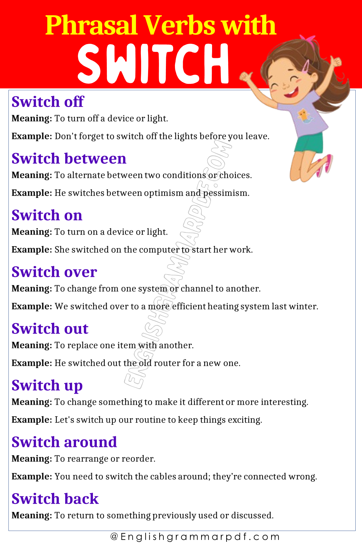 Phrasal Verbs with Switch