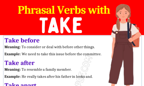 Phrasal Verbs with Take