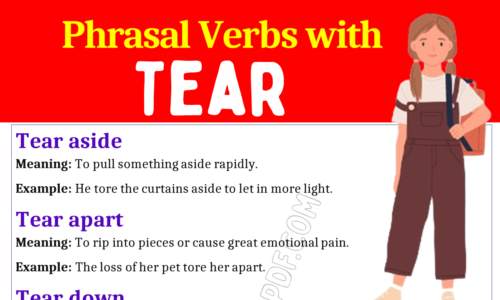 Phrasal Verbs with Tear