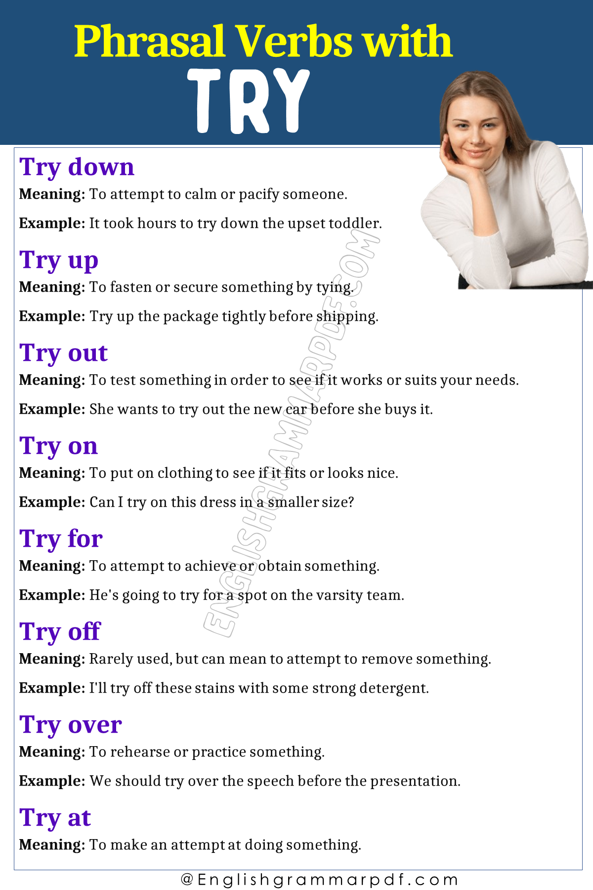 Phrasal Verbs with Try