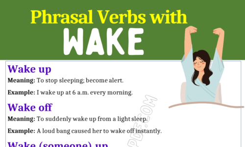 Phrasal Verbs with Wake