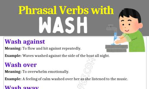 Phrasal Verbs with Wash