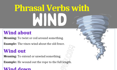 Phrasal Verbs with Wind