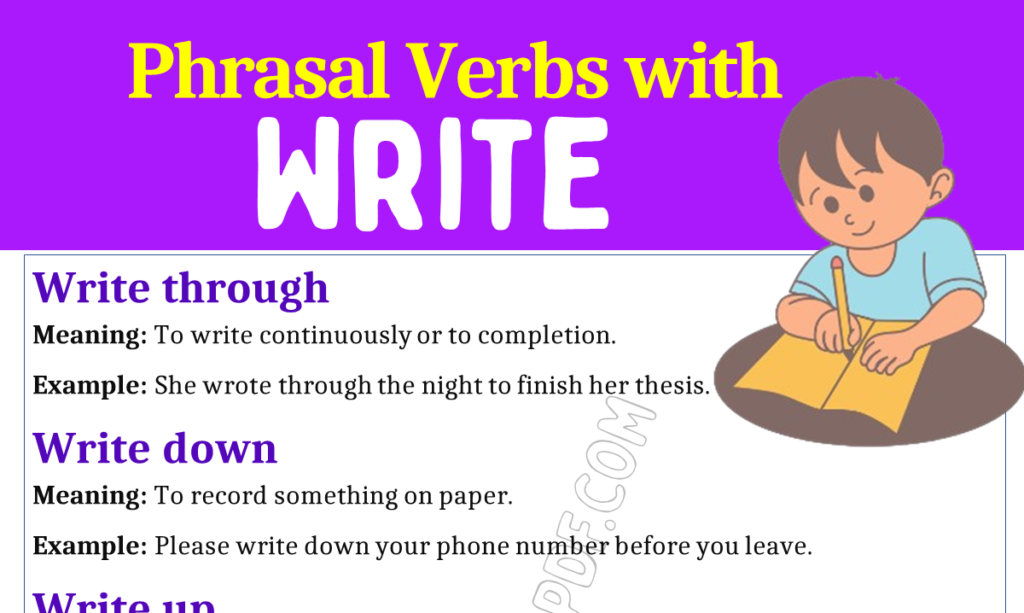 Phrasal Verbs with Write 1