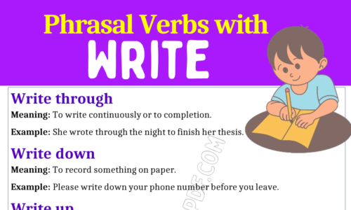 Phrasal Verbs with Write