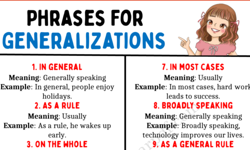 20 Useful Phrases for Generalizations in English