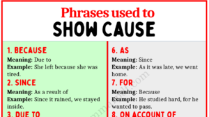 Phrases to Show Cause Copy