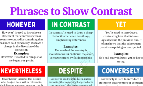 20 Phrases to Show Contrast (Very Helpful)